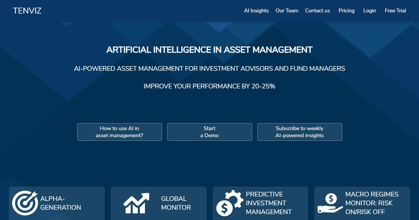 Artificial intelligence for asset management | TenViz